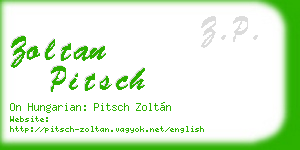 zoltan pitsch business card