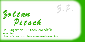 zoltan pitsch business card